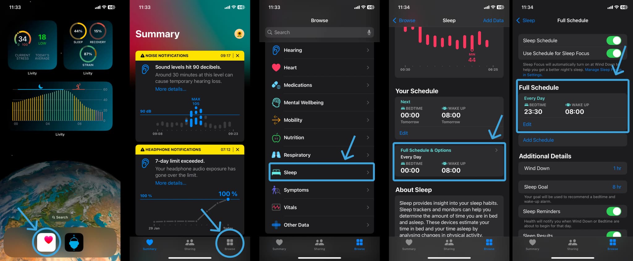 Managing Sleep Schedule on iPhone