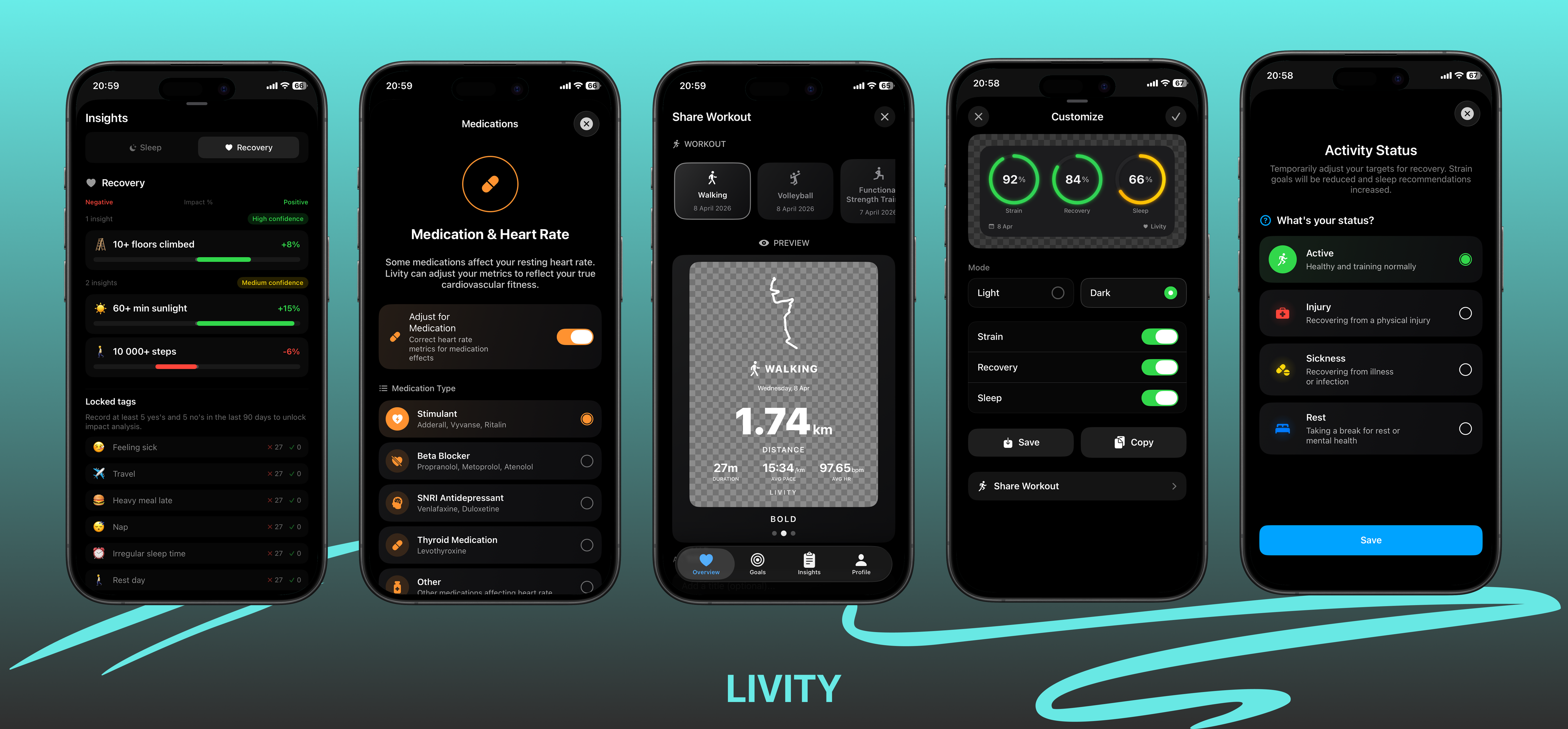 Naujos funkcijos, įskaitant sveikatos žurnalą, vaistų korekciją, treniruočių dalijimąsi ir atsigavimo režimą