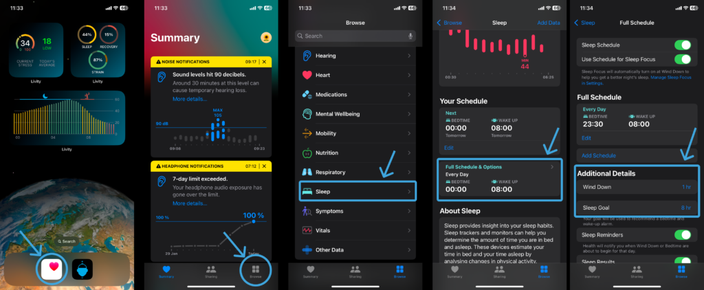 Set Up Your Sleep Goal and Wind Down For Better Sleep For Increased Sleep Accuracy Using Livity App